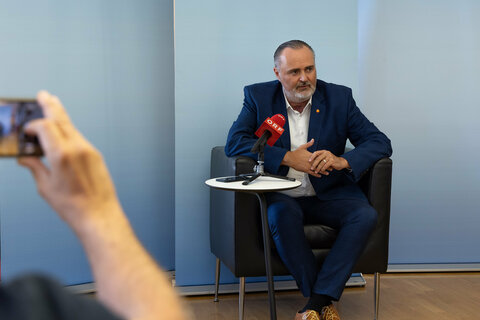 Landeshauptmann Hans Peter Doskozil präsentierte im Rahmen einer Pressekonferenz ein Landes-Entlastungspaket für Gemeinden.