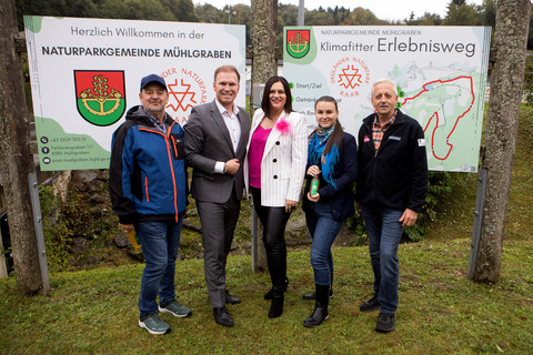 Landeshauptmann-Stellvertreterin Mag.a Astrid Eisenkopf (Mitte) präsentierte das Projekt der Naturparke im Burgenland.