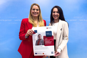 Frauenlandesrätin Daniela Winkler mit Projektleiterin Nicole Jasczurok, itworks Personalservice