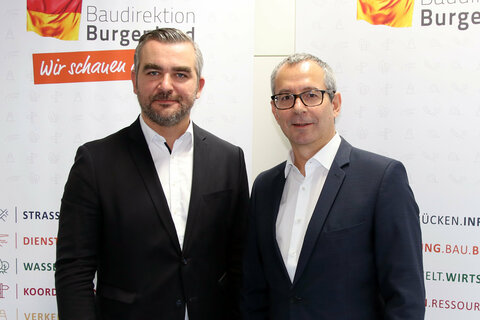 Infrastrukturlandesrat Mag. Heinrich Dorner und Alexander Walcher, Geschäftsführer der ASFINAG Bau Management GmbH.