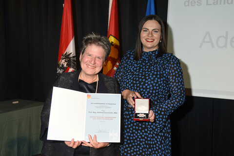 Prof. Adelheid Ehrenhofer, MSC, aus Großhöflein wurde mit dem Großen Silbernen Ehrenzeichen des Landes Burgenland ausgezeichnet