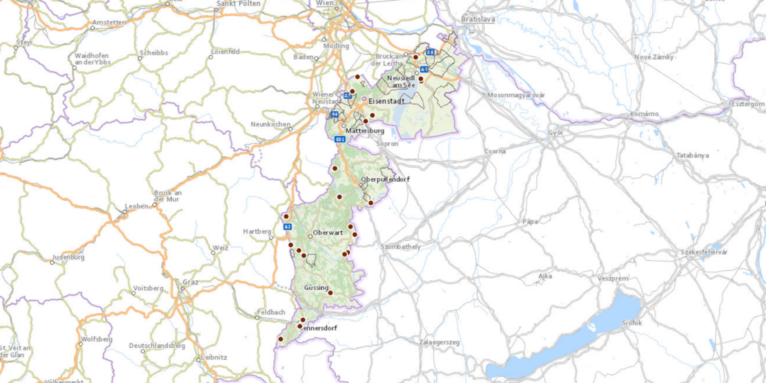 Interaktive Karte Archäologie Burgenland